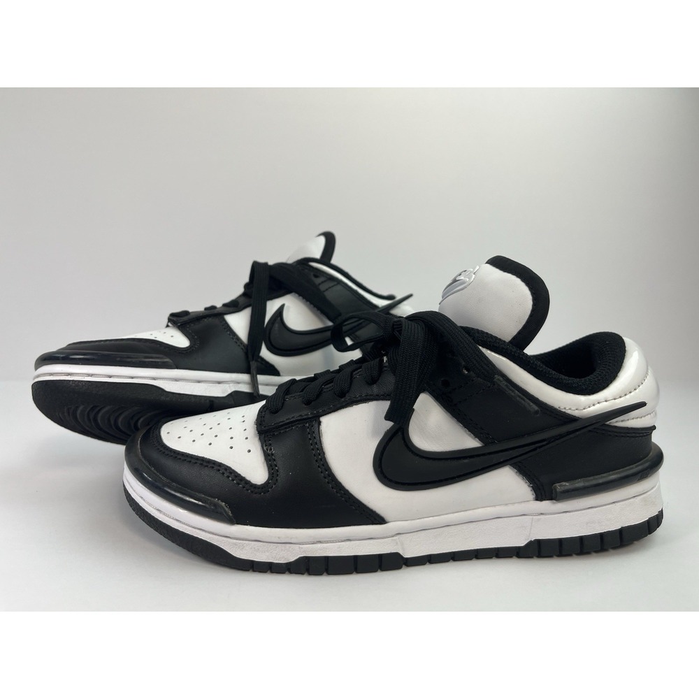 Nike Dunk Low Twist Panda Shoes Women's Size 6 White Sneakers Black DZ2794-001